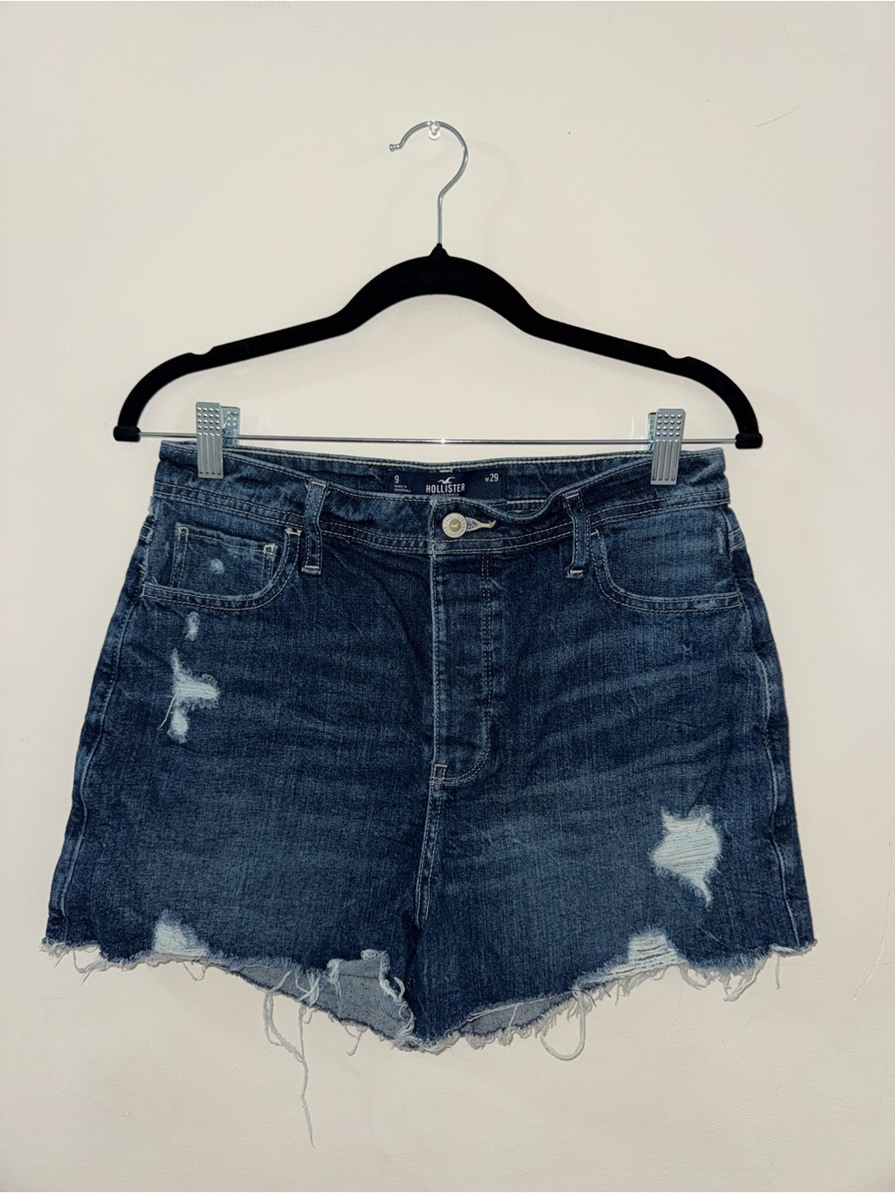 Hollister High Waist Dark Jean Shorts